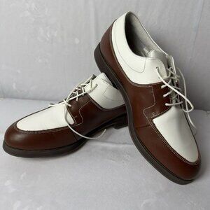 FootJoy Europa Collection Golf Shoes Softspikes Brown & White Women Size 8